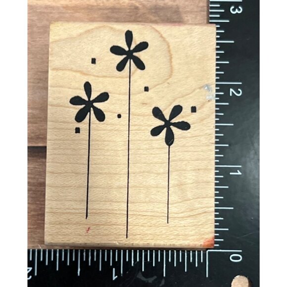 Great Impressions E518 Floral Stems Wooden Rubber Stamp Craft Supply - Picture 1 of 5